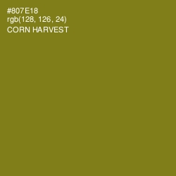 #807E18 - Corn Harvest Color Image